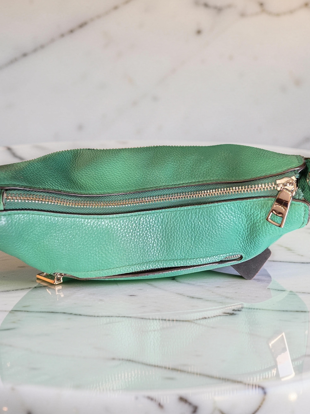 Coach Jes Leather Hobo Bag Mint Green Horse & Carriage-F72702 - Picture 12 of 14